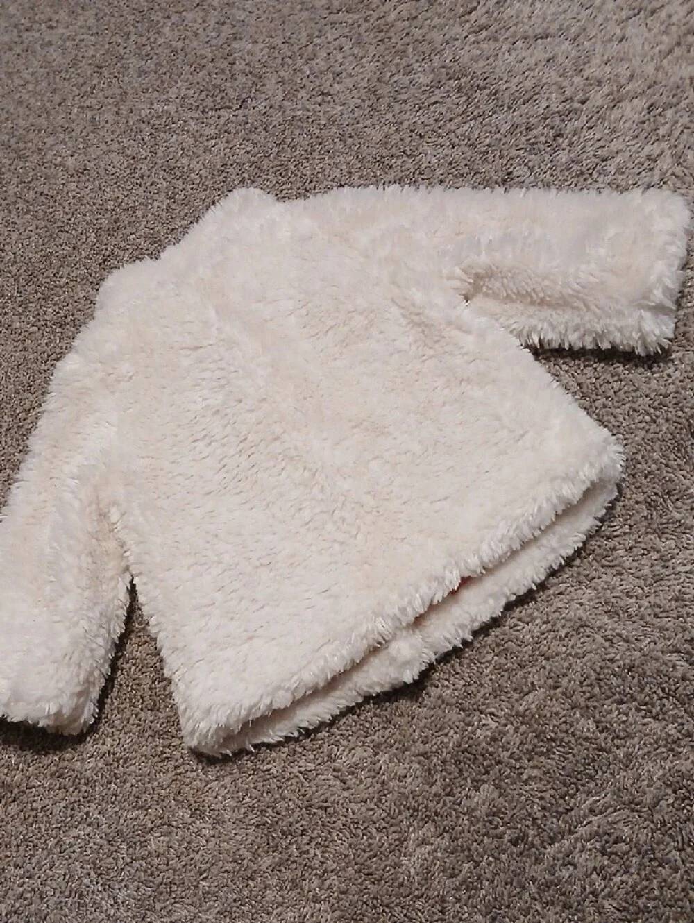 Gymboree Faux Fur Jacket with Pink Lining Size 12-18 Months